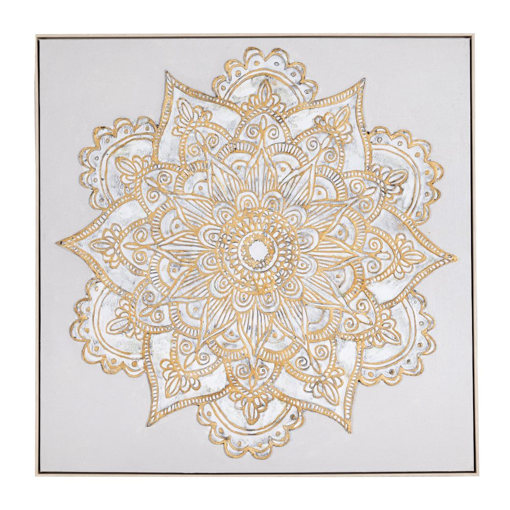MANDALA ΕΛΑΙΟΓΡΑΦΙΑ 100Χ100ΕΚ ΜΕ ΣΑΜΠΑΝΙ ΚΟΡΝΙΖΑ ΣΕ ΚΑ