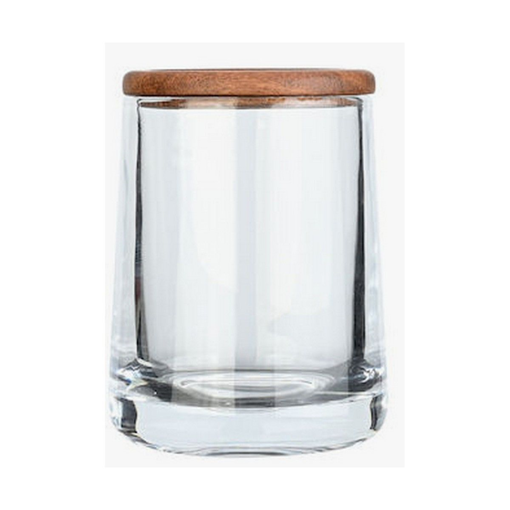 Ποτηροθήκη Allure 02-18177 7,5x7,5x10,5cm Clear-Natural Estia Ξύλο,Γυαλί