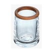 Ποτηροθήκη Allure 02-18177 7,5x7,5x10,5cm Clear-Natural Estia Ξύλο,Γυαλί