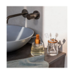 Ποτηροθήκη Allure 02-18177 7,5x7,5x10,5cm Clear-Natural Estia Ξύλο,Γυαλί