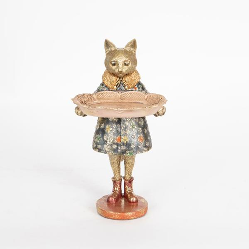 ΔΙΑΚΟΣΜΗΤΙΚΟ ΓΑΤΑ, ΠΟΛΥΡΕΖΙΝ, 1 ΘΕΣΗ,15.5x14x27cm