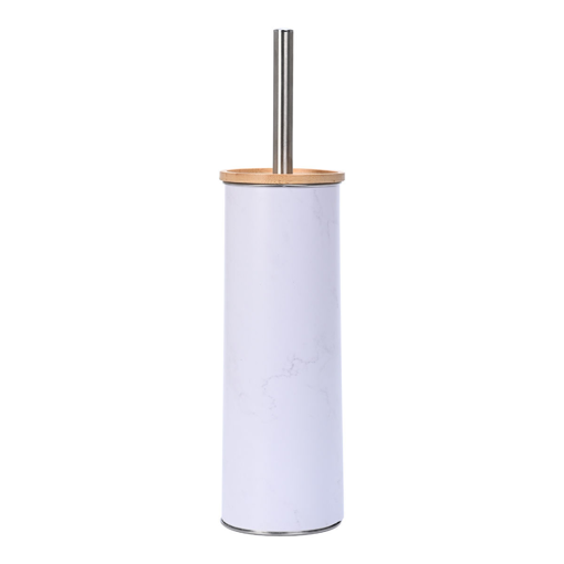 Πιγκάλ Μεταλλικό Marble 9,5x38cm White-Natural Estia Μέταλλο