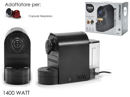 ΚΑΦΕΤΙΕΡΑ ΜΕ ΚΑΨΟΥΛΕΣ ZAIRA BLACK 1400W