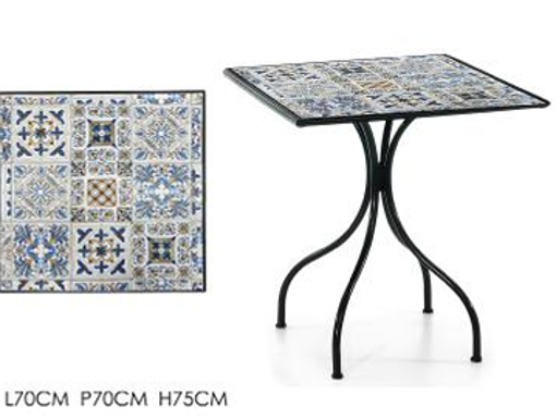 626202 ΤΡΑΠΕΖΙ 70X70 CM ΠΛΑΚΑΚΙ ΜΠΛΕ