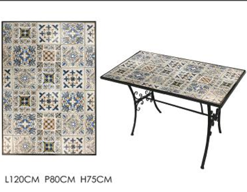 626203 ΤΡΑΠΕΖΙ 120X80CM ΠΛΑΚΑΚΙ ΔΙΑΦ ΧΡΩΜ
