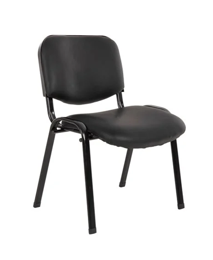 HM1010.01_ΚΑΡΕΚΛΑ JANISHA ΜΕ ΔΕΡΜΑΤΙΝΗ PU ΜΑΥΡΟ 553,5x59x77 εκ.