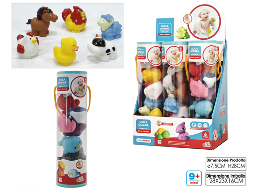 GIOCA GOMMA ANIMALETTI IN DISP. 6PZ 4ASS