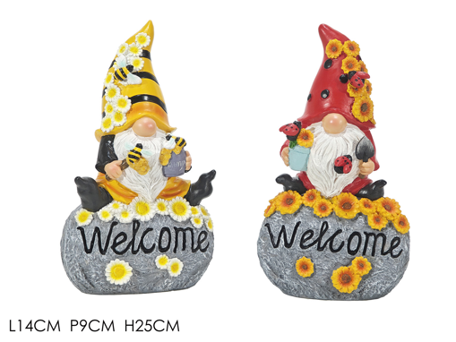 DEC. GNOMO WELCOME H25CM 2ASS
