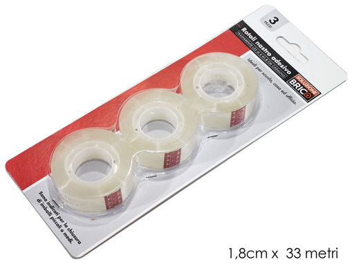 NASTRO ADESIVO 3PZ X 33MT IN BLISTER