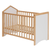 ΚΡΕΒΑTΙ BEBE ΦΥΣΙΚΟ/ΛΕΥΚΟ W. 93 x D. 66.5 x H. 124.4 (ΣΤΡΩΜΑ 60Χ120)