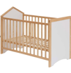 ΚΡΕΒΑTΙ BEBE ΦΥΣΙΚΟ/ΛΕΥΚΟ W. 93 x D. 66.5 x H. 124.4 (ΣΤΡΩΜΑ 60Χ120)